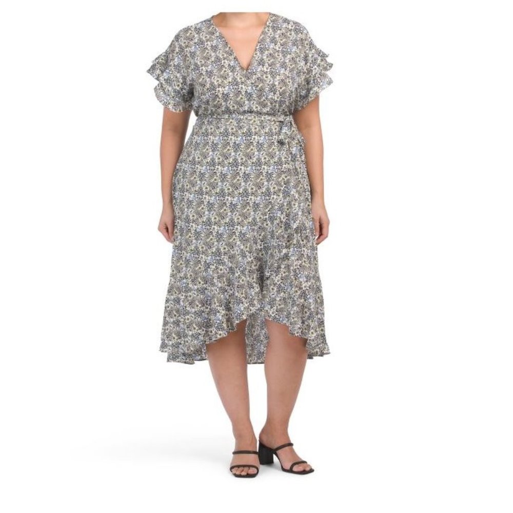 MAX STUDIO  Floral print  Wrap Dress